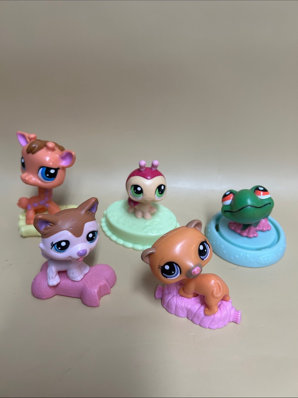 McDonalds Happy Meal Toys Hasbro Littlest Pet Shop Bobbleheads 2010 Lot of 5